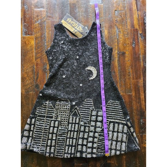 Little Attitudes by Debra Green Hand-Beaded Sequin A-Line Dress, Pageant SZ 7 - Picture 12 of 16